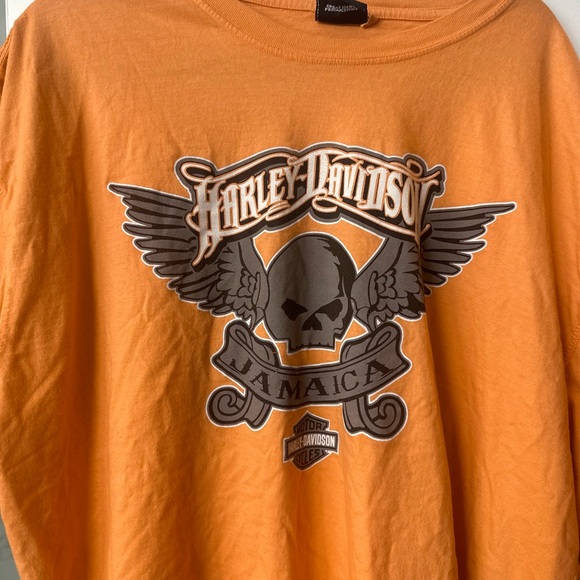 Harley Davidson orange Jamaica tshirt size XL - Picture 5 of 5